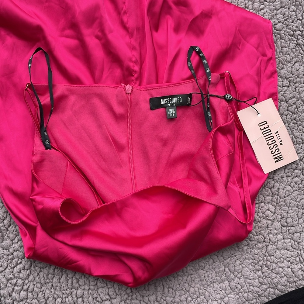 ~2019-2020 NWT PETITE Missguided Satin Slip Dress - Picture 9 of 13